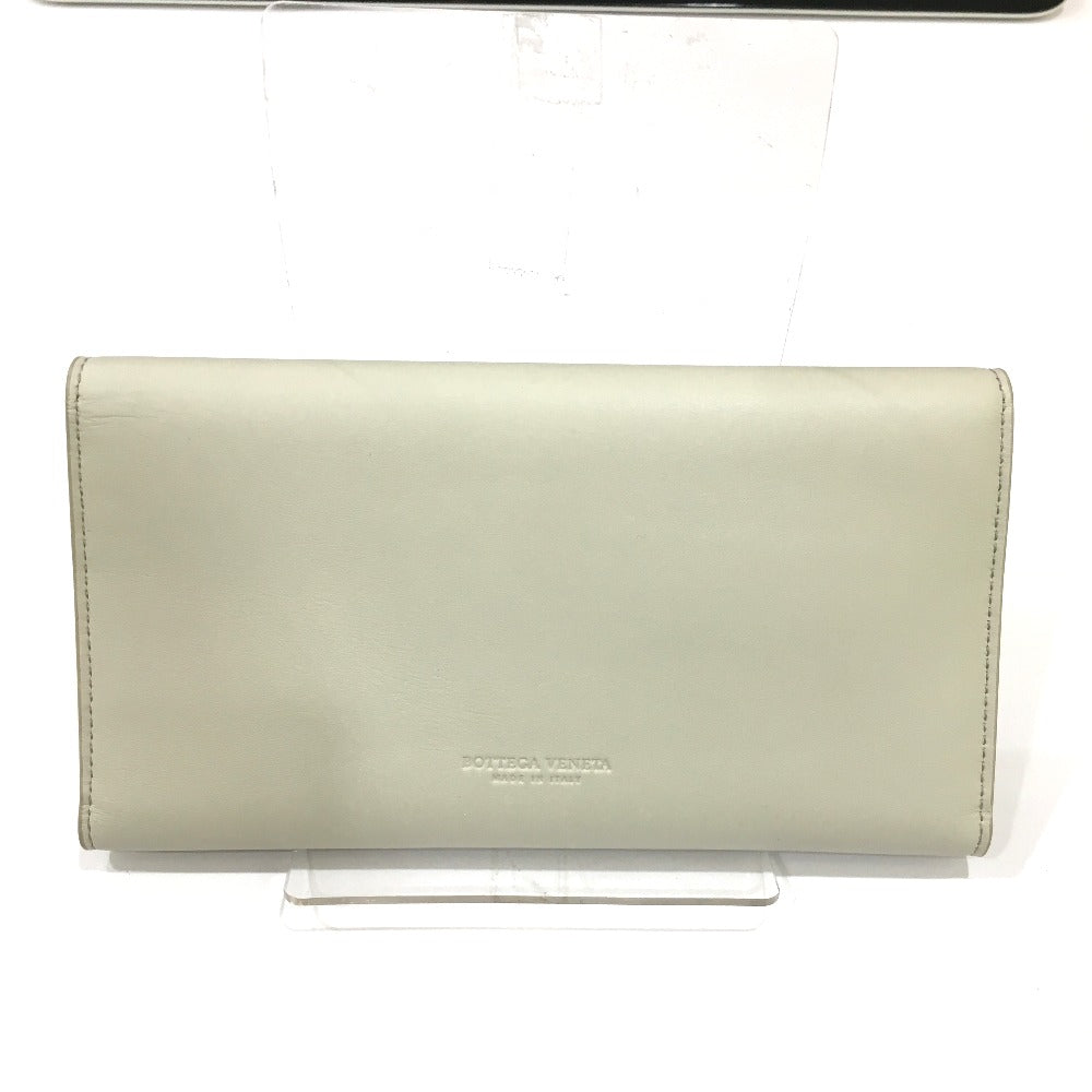 BOTTEGAVENETA Long Wallet Purse 578751 leather off white Long wallet Accessory Women Used Authentic