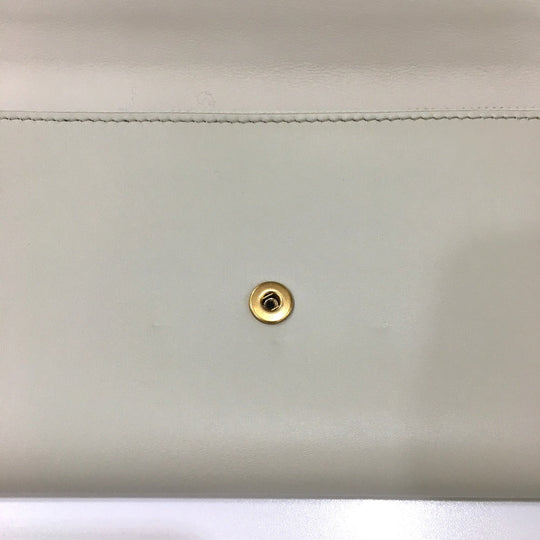 BOTTEGAVENETA Long Wallet Purse 578751 leather off white Long wallet Accessory Women Used Authentic