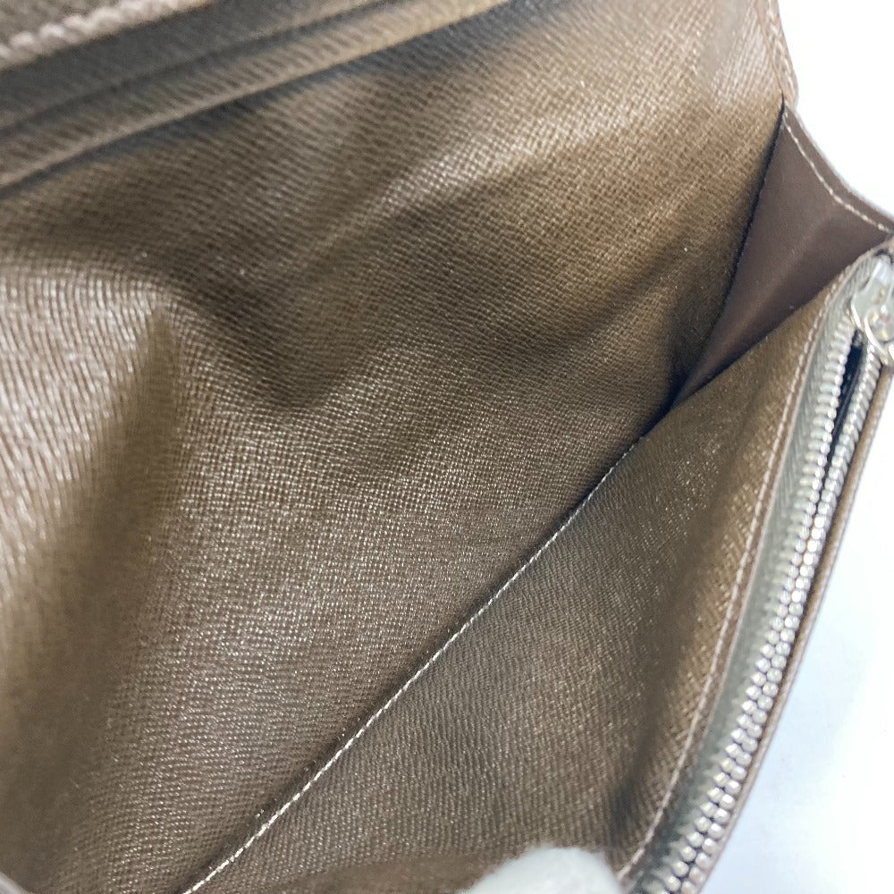 LOUIS VUITTON Long Wallet Purse M32578 Taiga Leather Brown Taiga Portefeuille Braza mens Used Authentic
