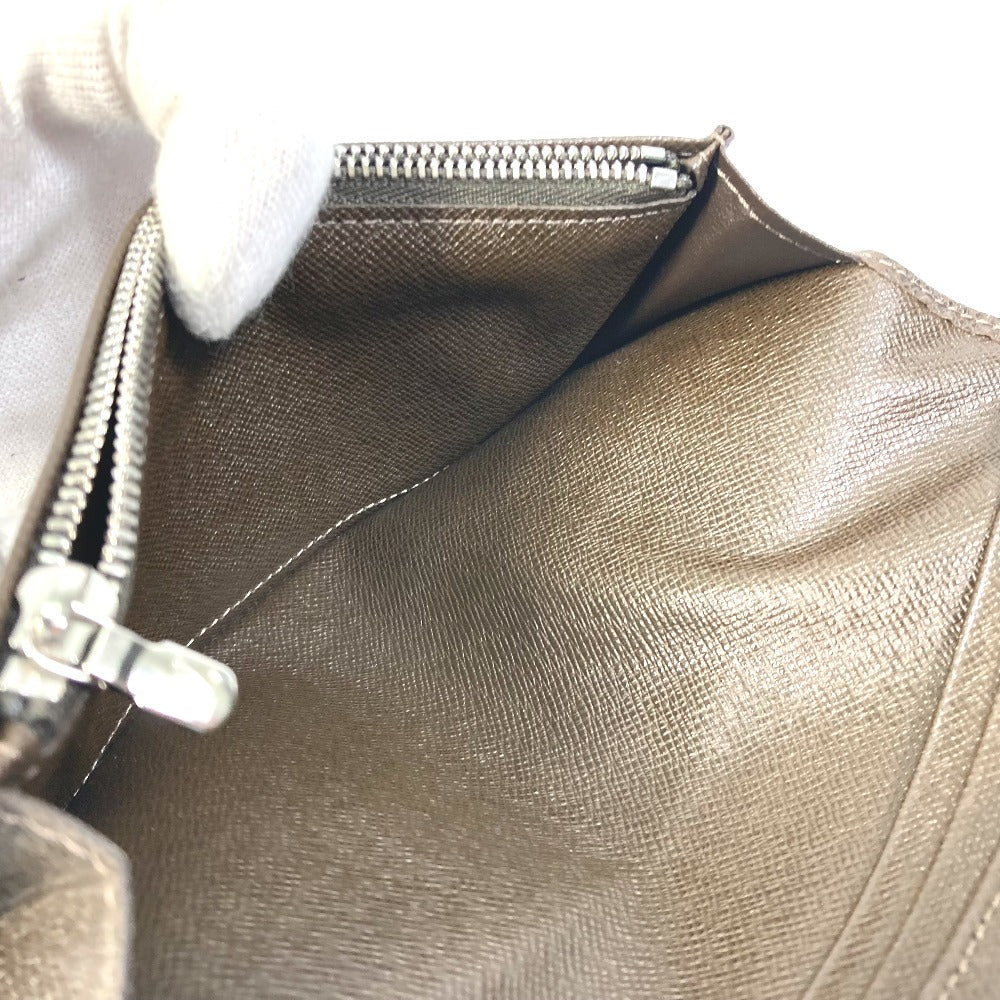 LOUIS VUITTON Long Wallet Purse M32578 Taiga Leather Brown Taiga Portefeuille Braza mens Used Authentic