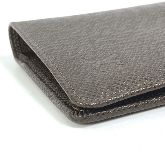 LOUIS VUITTON Long Wallet Purse M32578 Taiga Leather Brown Taiga Portefeuille Braza mens Used Authentic