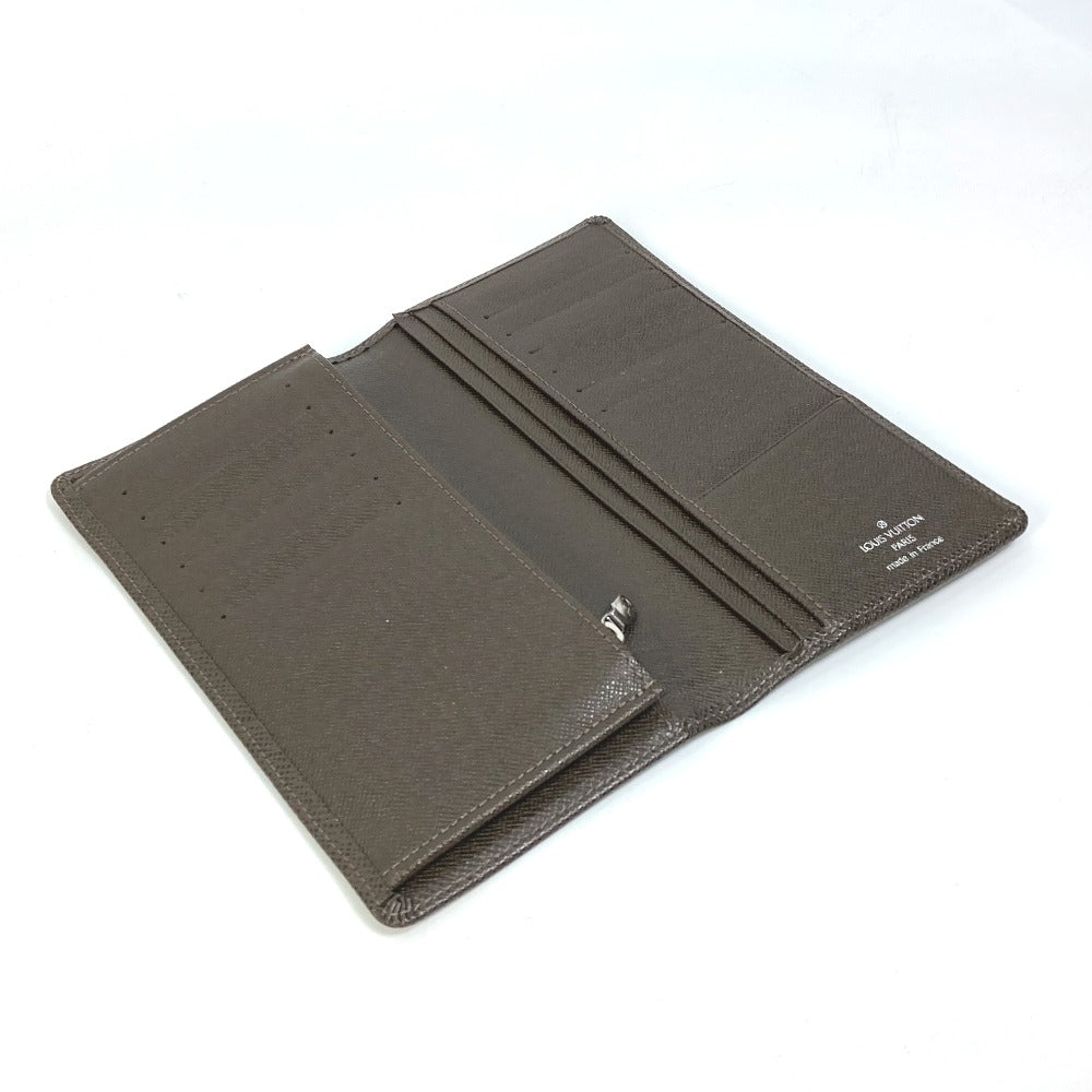 LOUIS VUITTON Long Wallet Purse M32578 Taiga Leather Brown Taiga Portefeuille Braza mens Used Authentic