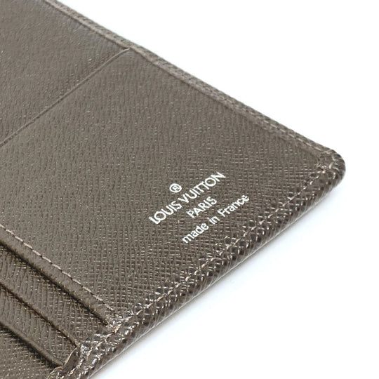 LOUIS VUITTON Long Wallet Purse M32578 Taiga Leather Brown Taiga Portefeuille Braza mens Used Authentic