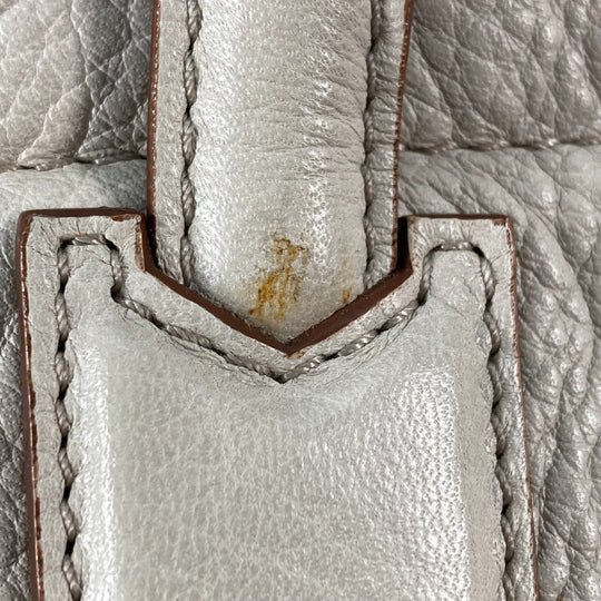 MAX MARA Shoulder Bag leather Greige type Bag logo Women Used Authentic