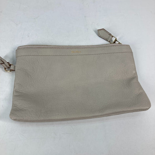 MAX MARA Shoulder Bag leather Greige type Bag logo Women Used Authentic