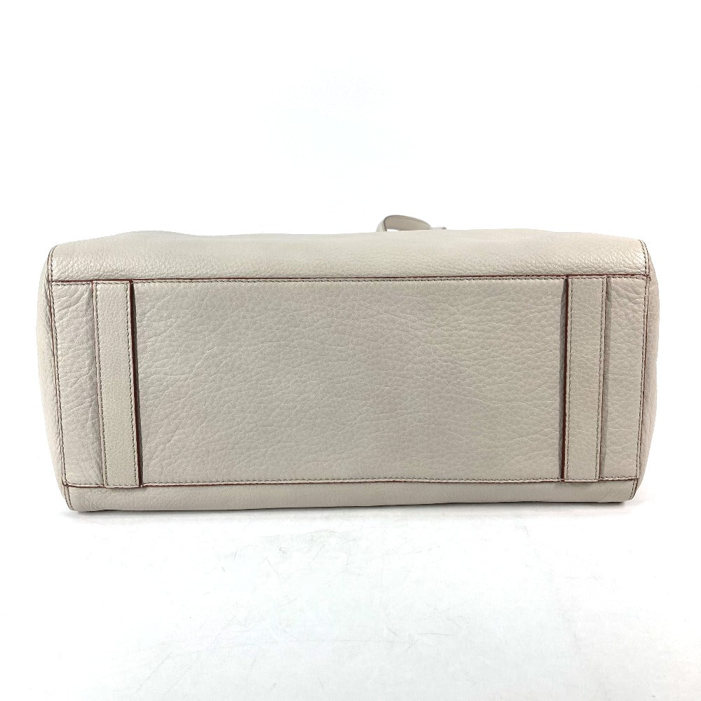 MAX MARA Shoulder Bag leather Greige type Bag logo Women Used Authentic