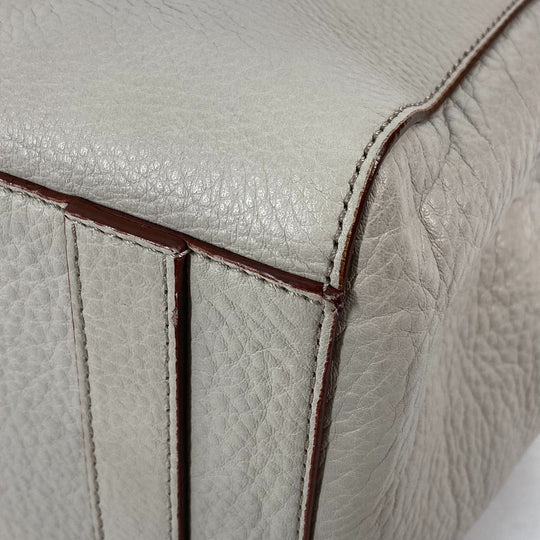 MAX MARA Shoulder Bag leather Greige type Bag logo Women Used Authentic