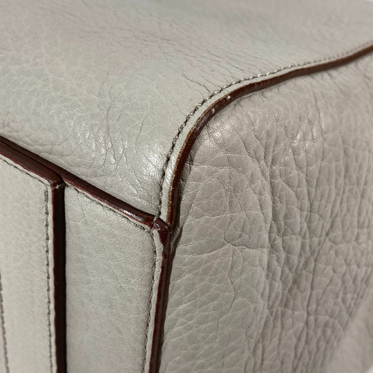 MAX MARA Shoulder Bag leather Greige type Bag logo Women Used Authentic