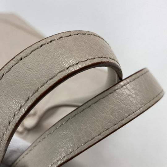 MAX MARA Shoulder Bag leather Greige type Bag logo Women Used Authentic