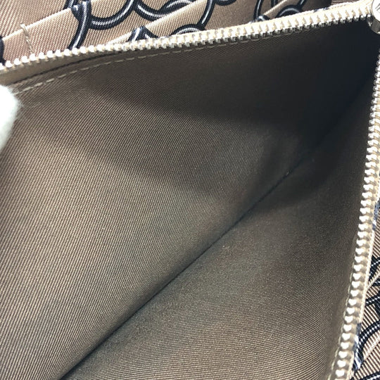 HERMES Long Wallet Purse Epsom Pink type Azap silk in Women Used Authentic