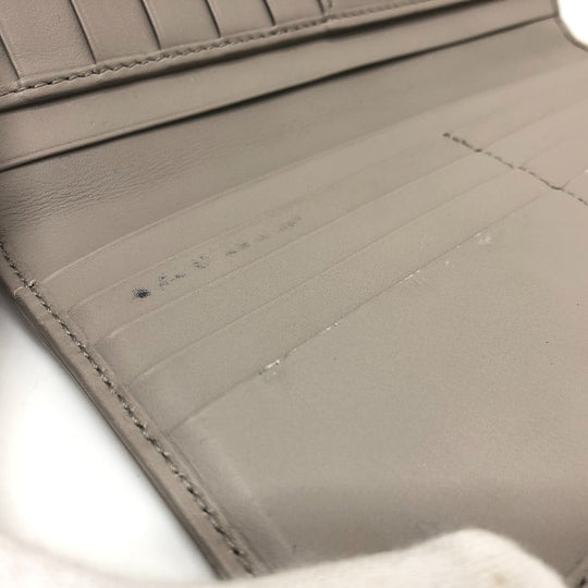 GUCCI Long Wallet Purse leather gray logo Women Used Authentic