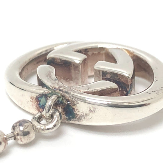 GUCCI Necklace 216435 SV925 Silver Double G Women Used Authentic