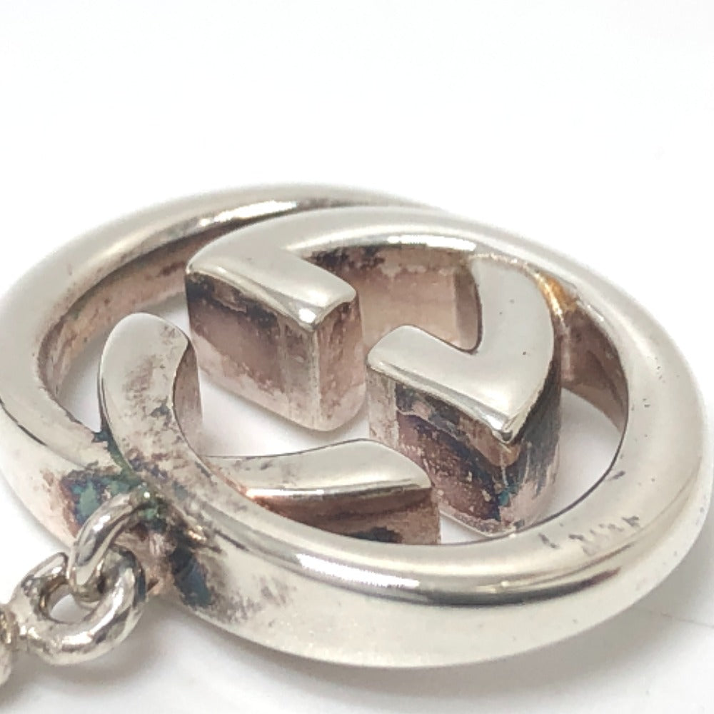 GUCCI Necklace 216435 SV925 Silver Double G Women Used Authentic