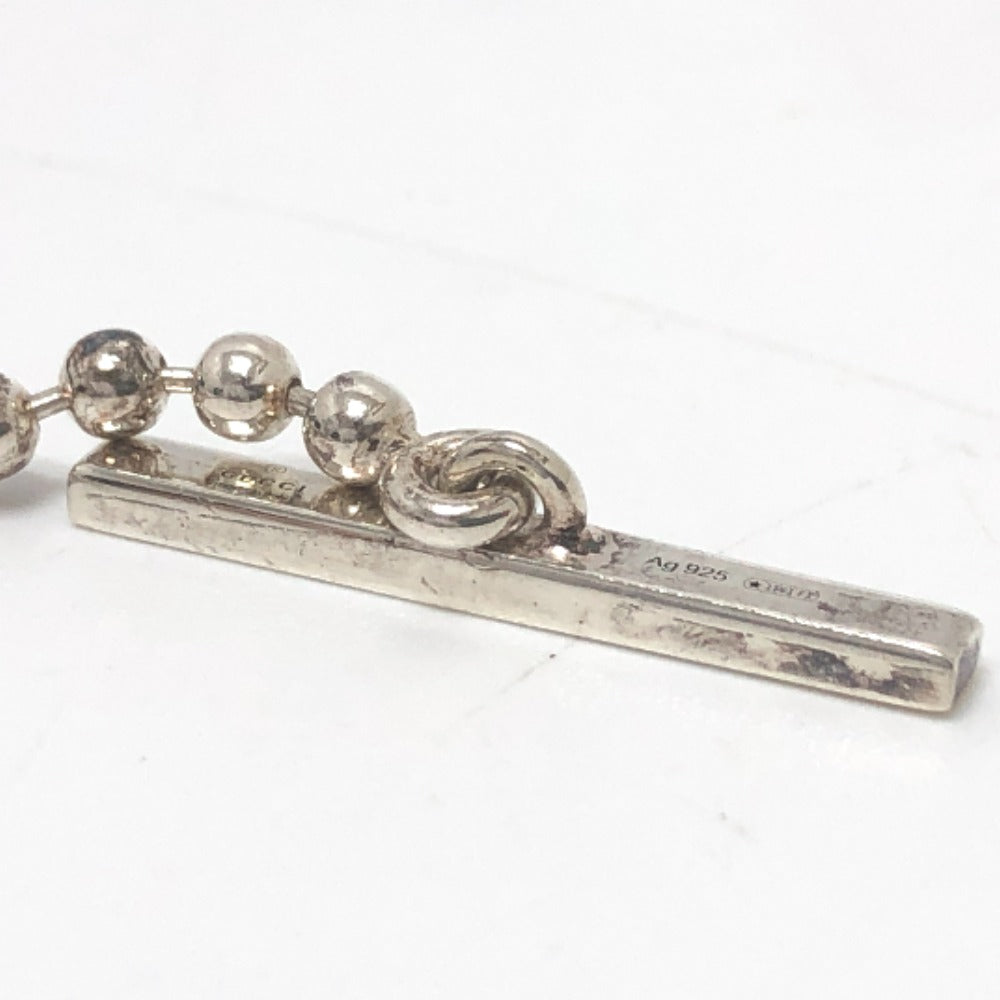 GUCCI Necklace 216435 SV925 Silver Double G Women Used Authentic