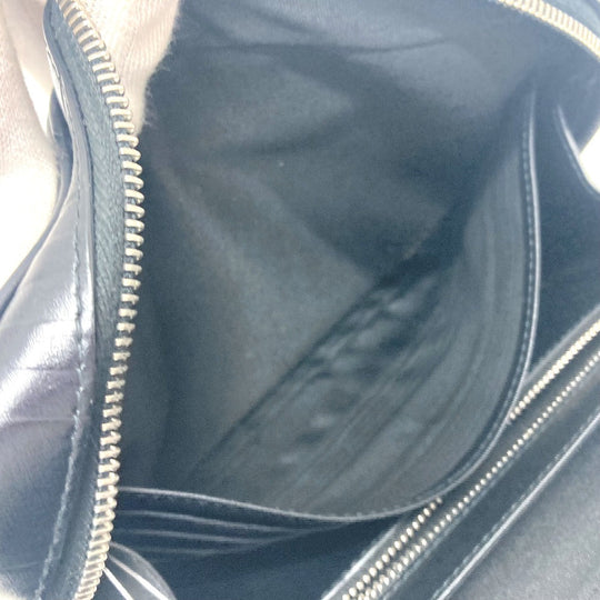 BURBERRY business bag leather black Check Pattern mens Used Authentic