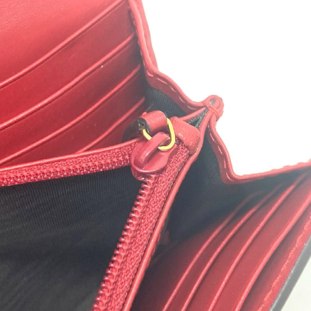 GUCCI Long Wallet Purse 476084 leather Red Sylvie Continental Women Used Authentic