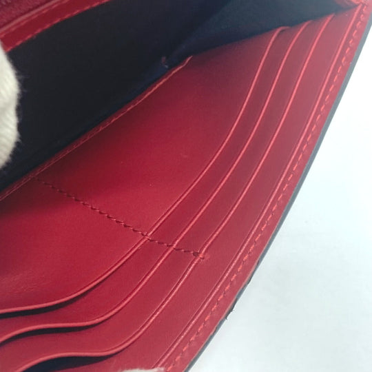 GUCCI Long Wallet Purse 476084 leather Red Sylvie Continental Women Used Authentic