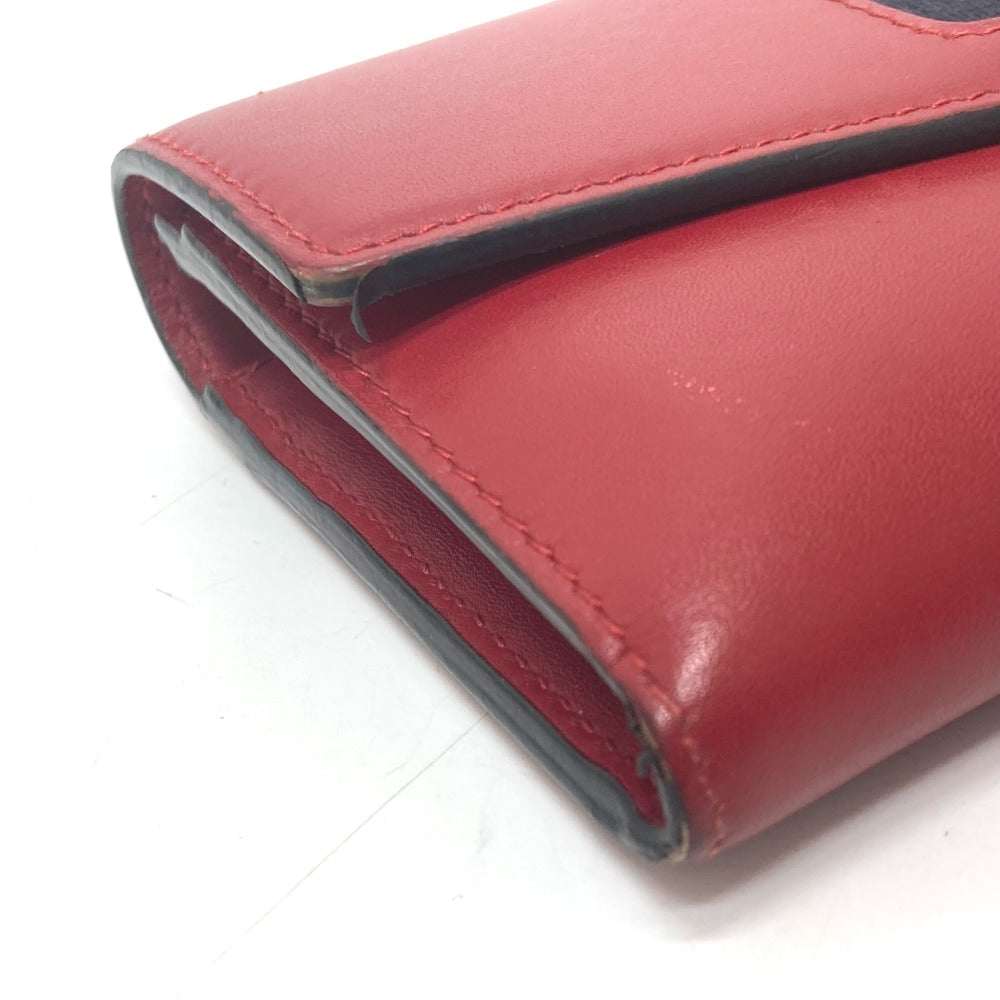GUCCI Long Wallet Purse 476084 leather Red Sylvie Continental Women Used Authentic