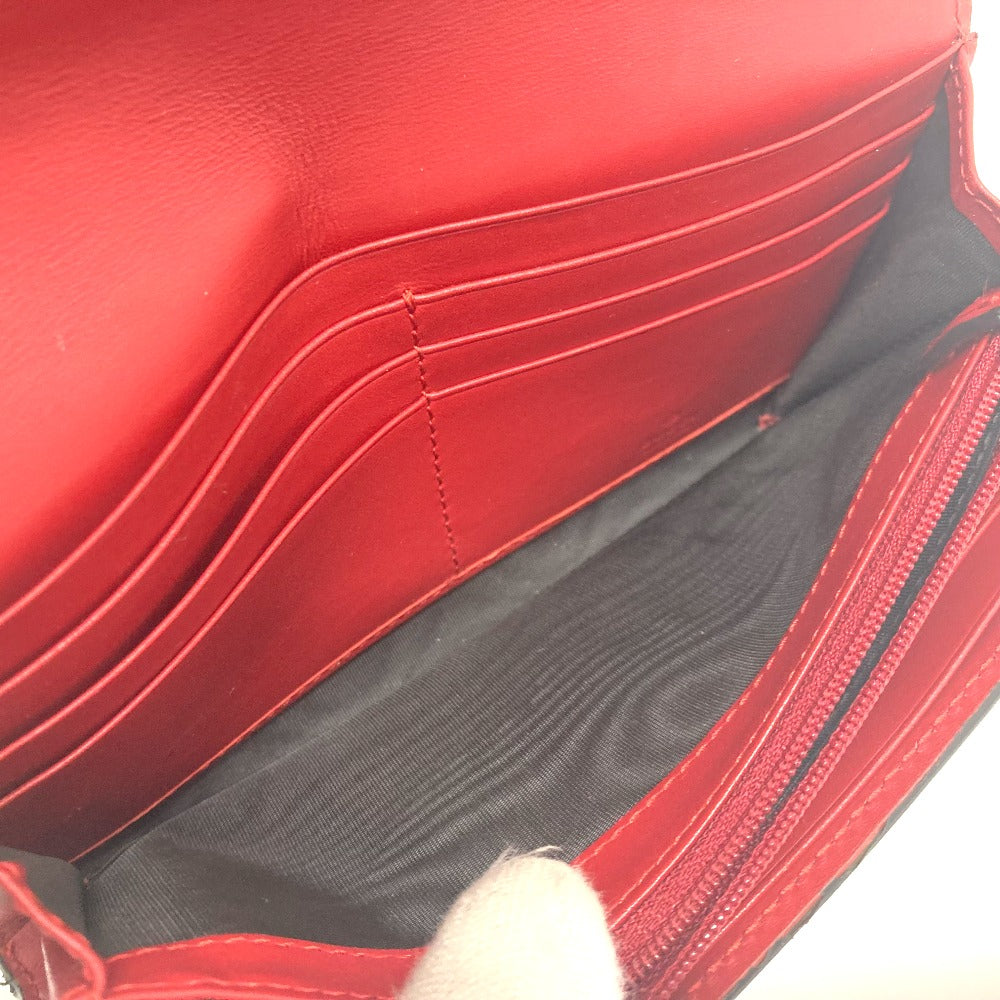 GUCCI Long Wallet Purse 476084 leather Red Sylvie Continental Women Used Authentic