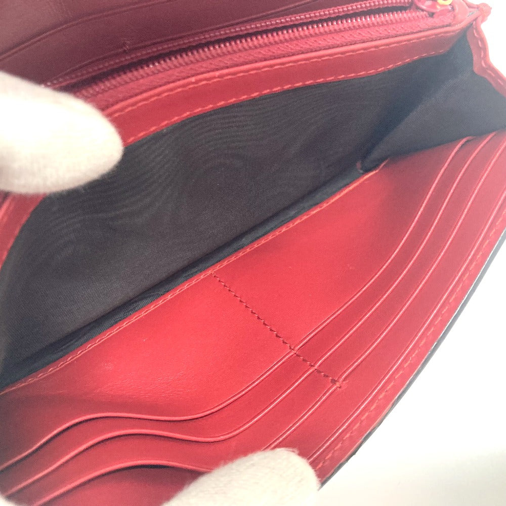 GUCCI Long Wallet Purse 476084 leather Red Sylvie Continental Women Used Authentic