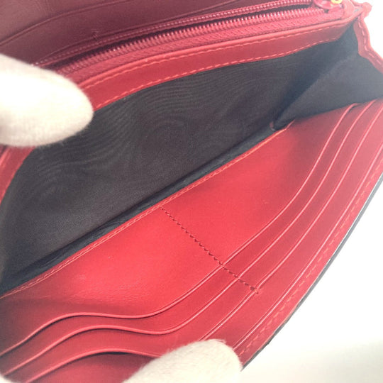GUCCI Long Wallet Purse 476084 leather Red Sylvie Continental Women Used Authentic