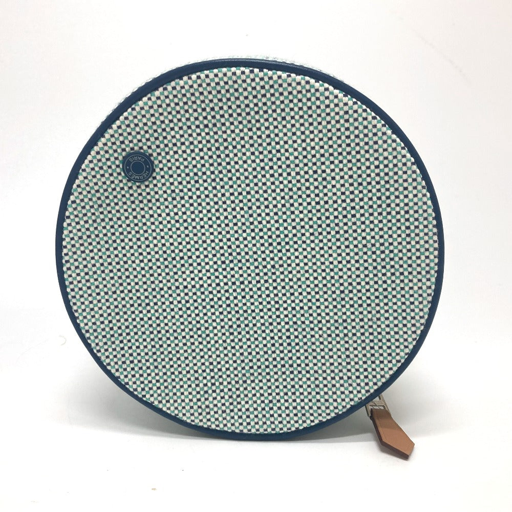 HERMES Pouch Tower ash blue Evasion Marine Women Used Authentic