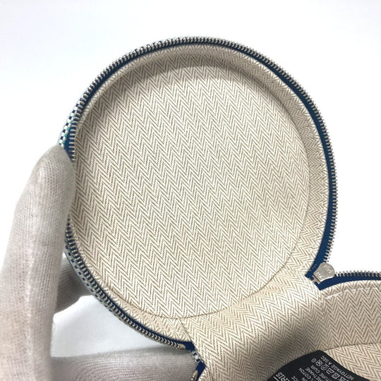 HERMES Pouch Tower ash blue Evasion Marine Women Used Authentic