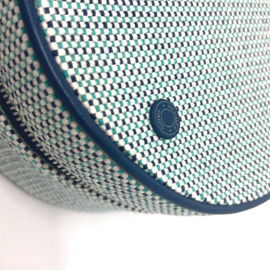 HERMES Pouch Tower ash blue Evasion Marine Women Used Authentic