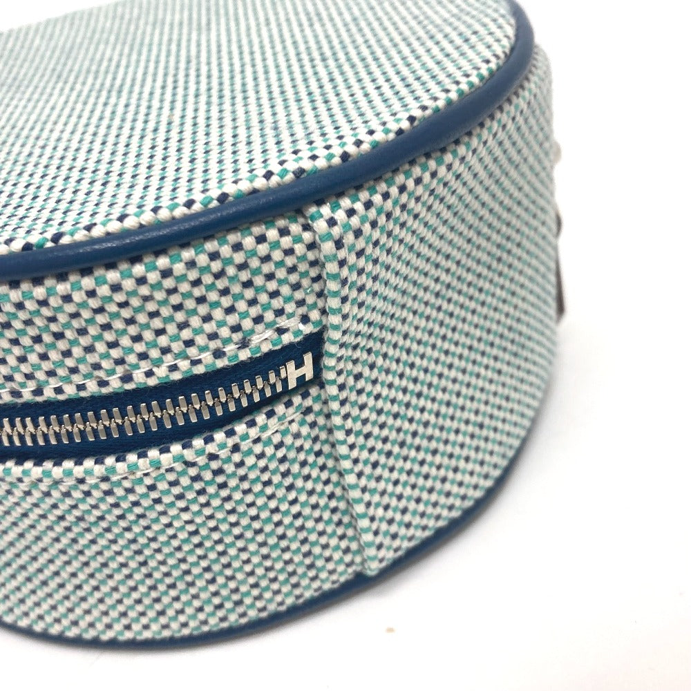 HERMES Pouch Tower ash blue Evasion Marine Women Used Authentic