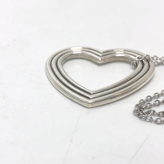 TIFFANY&Co. Necklace SV925 Silver Menard collaboration heart Women Used Authentic