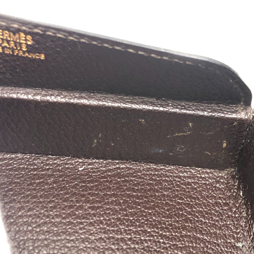 HERMES Pouch Box scarf Brown Dogon Series Box Women Used Authentic