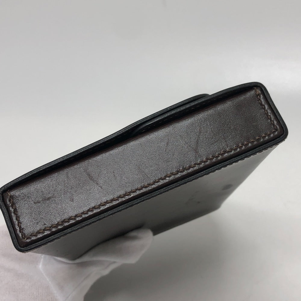 HERMES Pouch Box scarf Brown Dogon Series Box Women Used Authentic