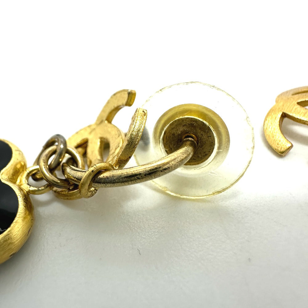CHANEL Pierce metal black 02P COCO Mark Heart