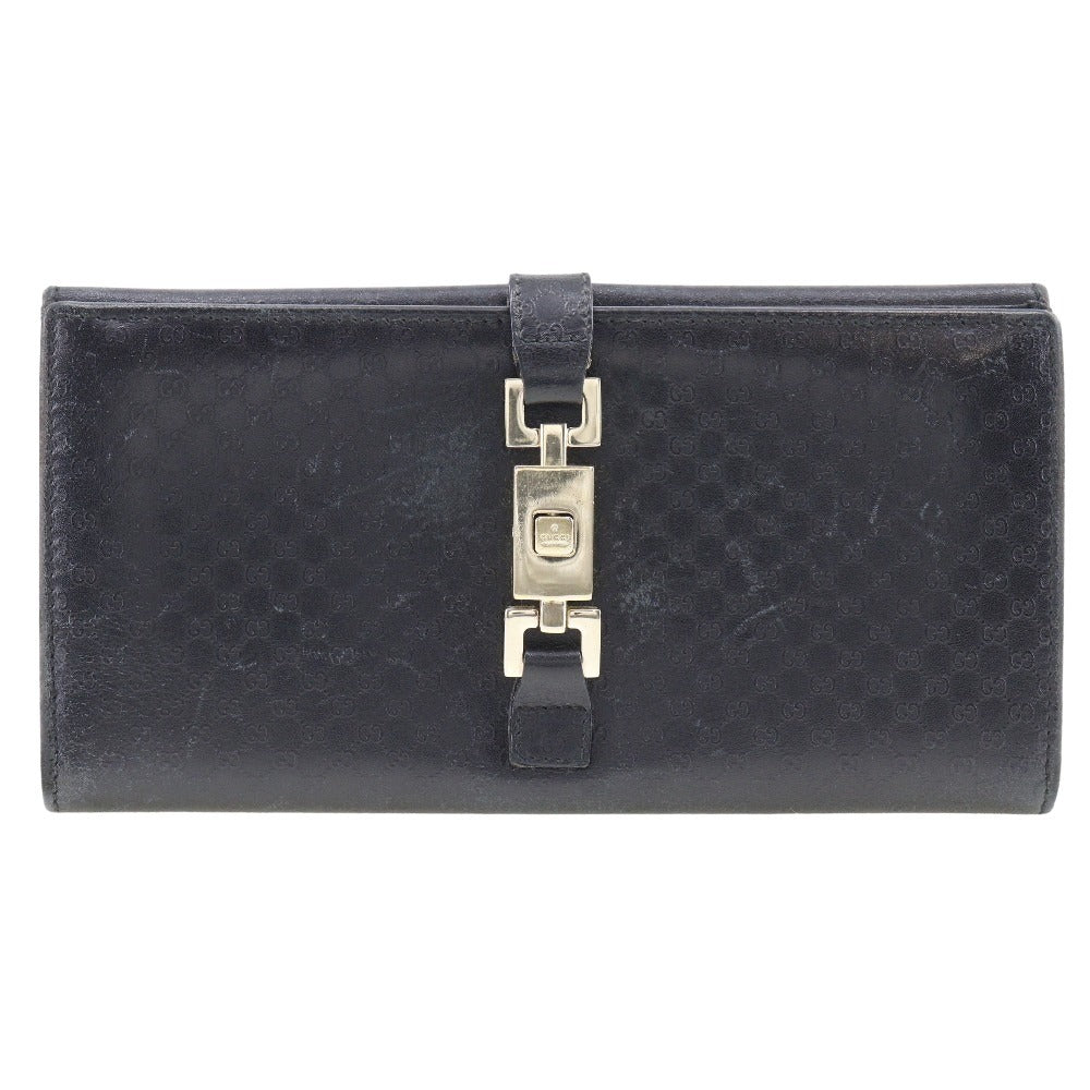 GUCCI Long Wallet Purse 035.2031.2134 leather black unisex(Unisex) Used Authentic