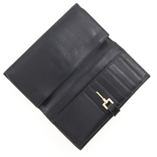 GUCCI Long Wallet Purse 035.2031.2134 leather black unisex(Unisex) Used Authentic