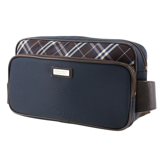 BURBERRY BLACK LABEL Waist bag Nylon Navy mens Used Authentic