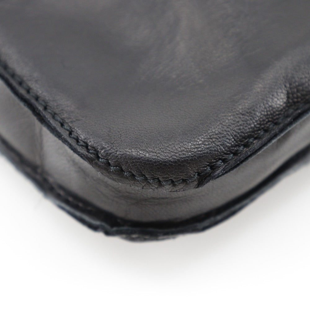 HERMES Shoulder Bag Calfskin black Toudu unisex(Unisex) Used Authentic