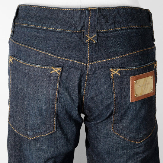 DOLCE&GABBANA Cropped pants cotton Indigo Sabrina denim Women 38 Used Authentic