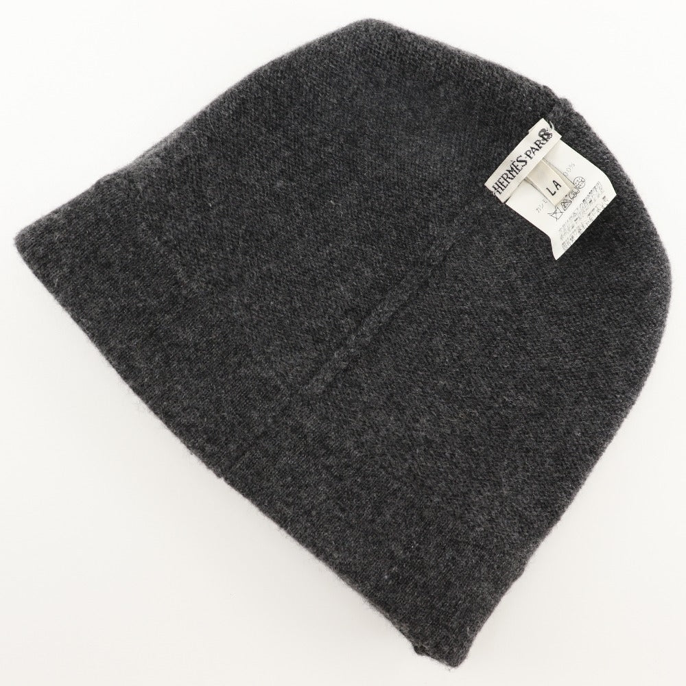 HERMES Other hats cashmere gray Knit hat Women(Unisex) LA Used Authentic