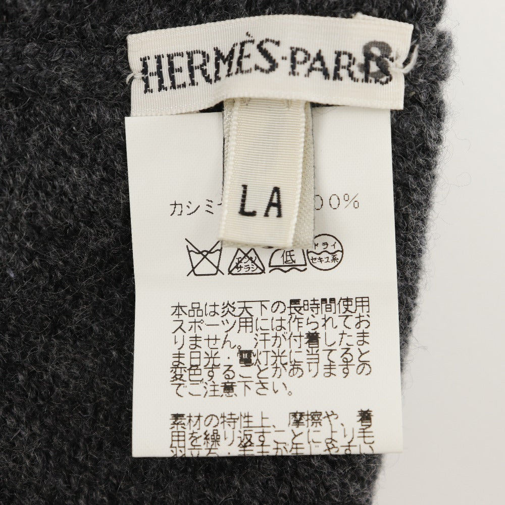 HERMES Other hats cashmere gray Knit hat Women(Unisex) LA Used Authentic