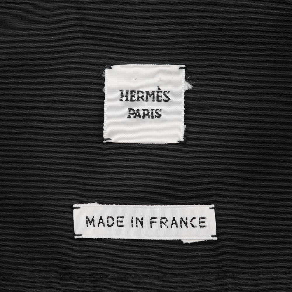 HERMES one piece cotton black Shirt dress Women 40 Used Authentic
