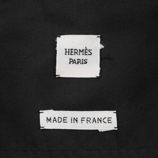 HERMES one piece cotton black Shirt dress Women 40 Used Authentic