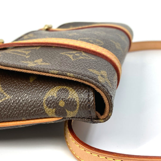 LOUIS VUITTON Waist bag M51159 Monogram canvas Brown Monogram Pochette Marrell Women Used Authentic