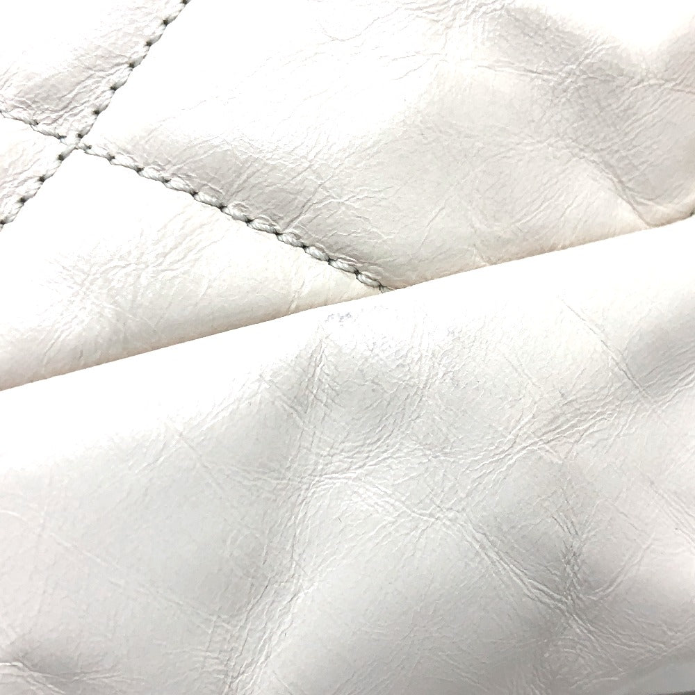 CHANEL Shoulder Bag Leather / suede white CC COCO Mark Portobello Matelasse Women Used Authentic