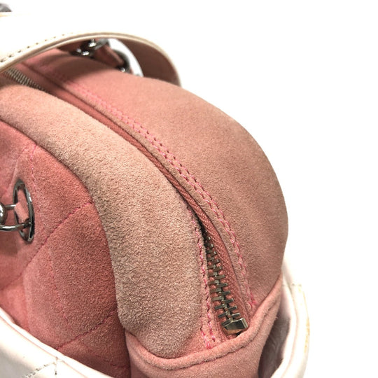 CHANEL Shoulder Bag Leather / suede white CC COCO Mark Portobello Matelasse Women Used Authentic