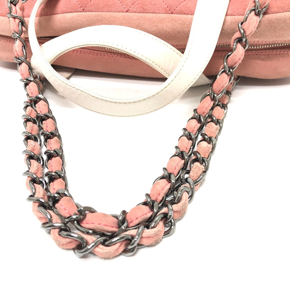 CHANEL Shoulder Bag Leather / suede white CC COCO Mark Portobello Matelasse Women Used Authentic