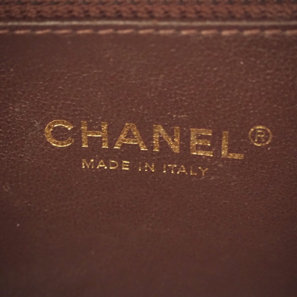 CHANEL Shoulder Bag Matt caviar skin beige CC filigree vanity COCO Mark Women Used Authentic