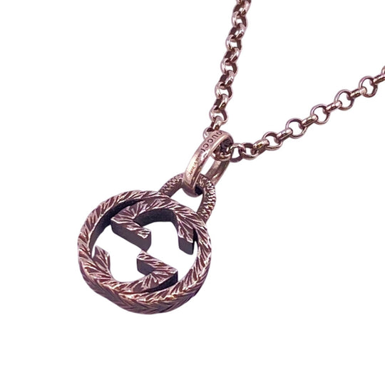 GUCCI Necklace Silver925 Silver Arabesque Interlocking G