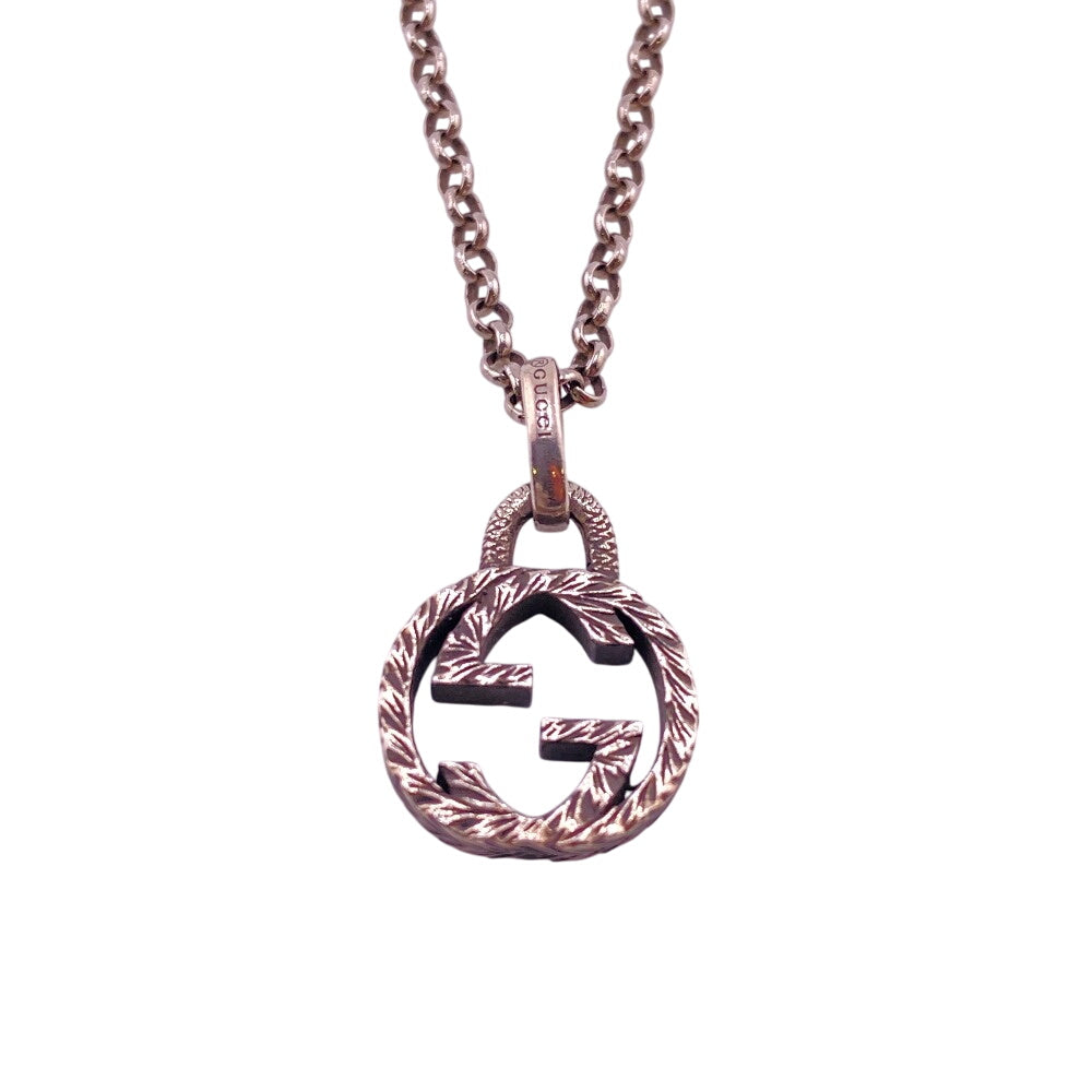 GUCCI Necklace Silver925 Silver Arabesque Interlocking G