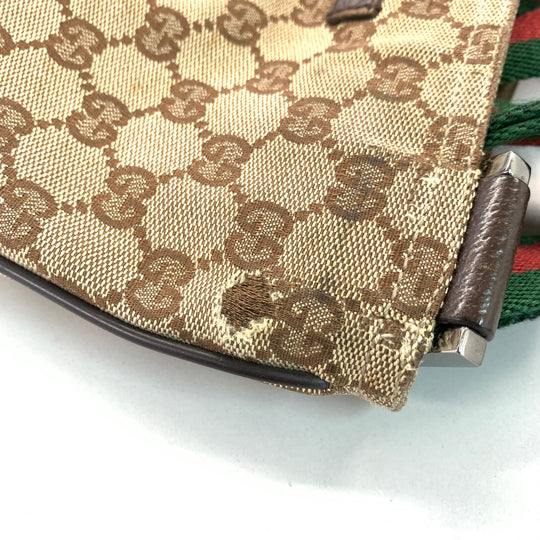 GUCCI Shoulder Bag 146309 GG canvas beige GG canvas Women Used Authentic